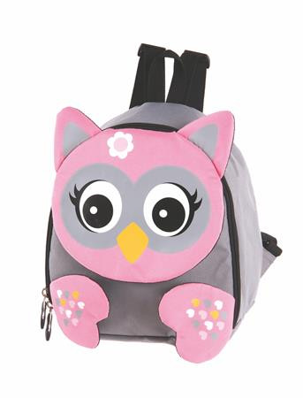 Hátizsák, ovis, PULSE Baby Owl, rózsaszín-szürke bagoly (PLS122040L)