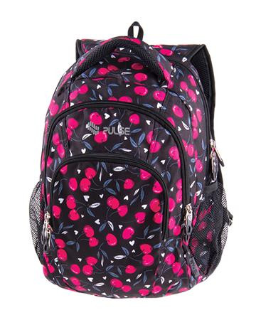 Hátizsák, média csatlakozóval, PULSE Teens Pink Cherry (PLS122282L)