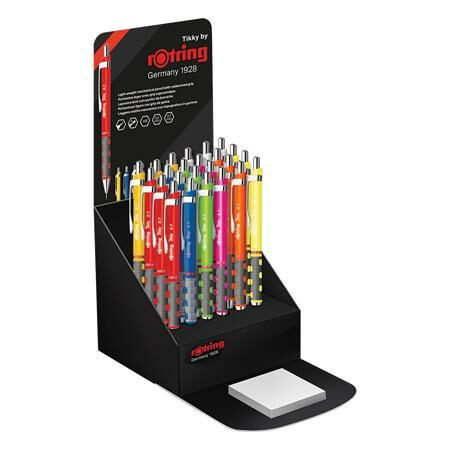 Nyomósirón display, 0,5 mm, ROTRING Tikky, neon színek (R2010022)