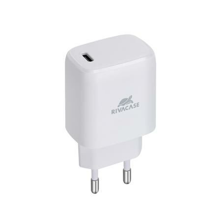 Hálózati töltő, 20W, USB-C (PD 3.0), RIVACASE PS4191, fehér (RH4191W)