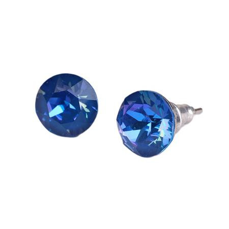 Fülbevaló, bahamakék SWAROVSKI® kristállyal, 8 mm, ART CRYSTELLA® (RSWF067)