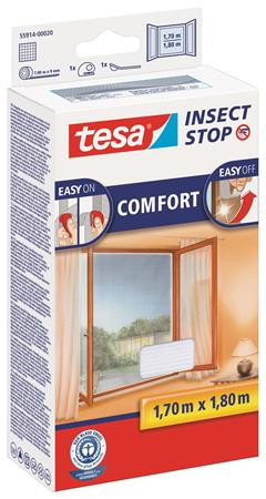 Szúnyogháló, ablakra, öntapadó, 1,3 x 1,5 m,  TESA Comfort, fehér (TE55914)