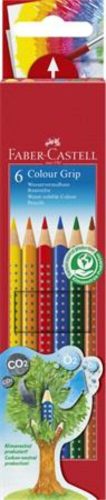 Színes ceruza készlet, háromszögletű, FABER-CASTELL Grip 2001, 6 különböző szín (TFC112406)