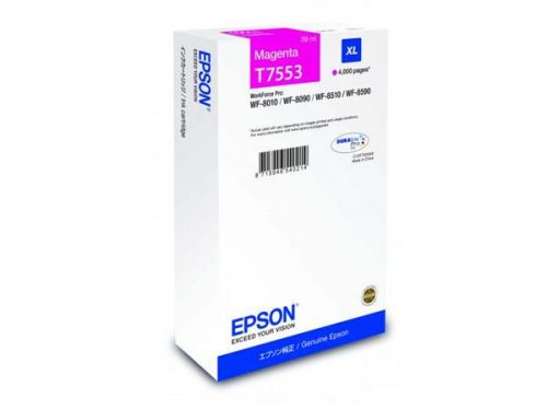 T755340 Tintapatron WF8590, 8510, 8090 nyomtatókhoz, EPSON, magenta, 39ml (TJE755340)