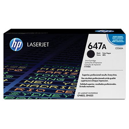 CE260A Lézertoner ColorLaserJet CP4525 nyomtatóhoz, HP 647A, fekete, 8,5k (TOHPCE260A)