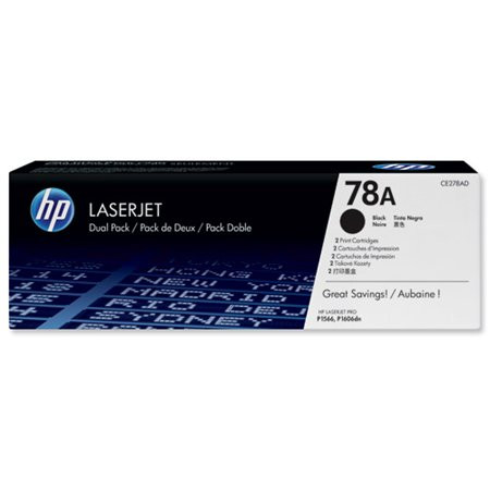 CE278A Lézertoner LaserJet P1566, P1606 nyomtatókhoz, HP 78A, fekete, 2,1k (TOHPCE278A)