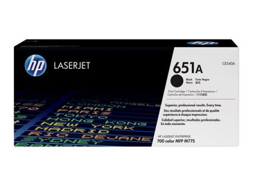 CE340A Lézertoner Laserjet Enterprise MFP M775 nyomtatókhoz, HP 651A, fekete, 13,5k (TOHPCE340A)