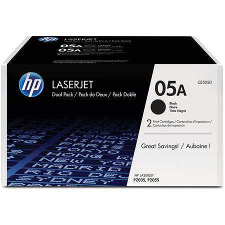 CE505D Lézertoner LaserJet P2035, P2055 nyomtatókhoz, HP 05A, fekete, 2*2,3k (TOHPCE505AD)