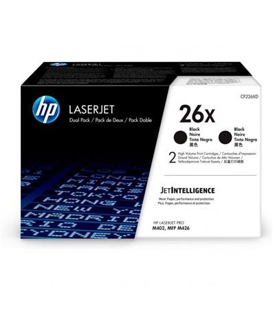 CF226XD Lézertoner LaserJet Pro M402, 426 nyomtatókhoz, HP 26X, fekete, 2*9k (TOHPCF226XD)