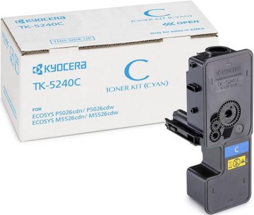 TK5240 Lézertoner M5526CDN, 5526CDW, P5026CDN, 5026CDW nyomtatókhoz, KYOCERA, cián, 3k (TOKYK5240C)