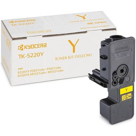 TK5220Y Lézertoner P5021cdn, P5021cdw, M5521cdn, M5521cdw nyomtatókhoz, KYOCERA, sárga, 1,2k (TOKYTK5220Y)