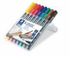 Alkoholos marker készlet, OHP, 1 mm, STAEDTLER Lumocolor® 317 M, 8 különböző szín (TS317WP8)