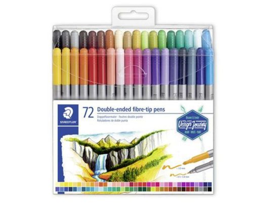 Rostirón készlet, 0,8/3,0 mm, kétvégű, STAEDTLER® 3200, 72 különböző szín (TS3200TB72)