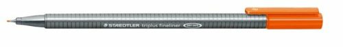 Tűfilc, 0,3 mm, STAEDTLER Triplus 334, narancssárga (TS3344)