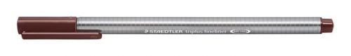 Tűfilc, 0,3 mm, STAEDTLER Triplus 334,  csokoládé barna (TS33475)