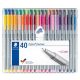 Tűfilc készlet, 0,3 mm, STAEDTLER Triplus® 334, 40 különböző szín (TS334SB40)