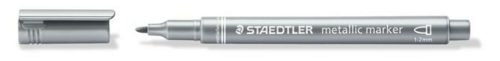 Dekormarker, 1-2 mm, kúpos, STAEDTLER 8323, ezüst (TS832381)