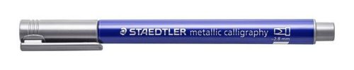 Kalligrafikus marker, STAEDTLER 8325, metál ezüst (TS83258102)