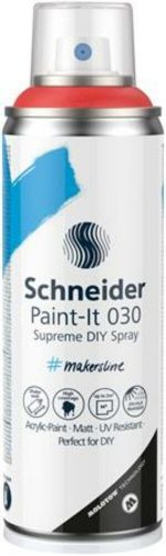 Akrilfesték spray, 200 ml, SCHNEIDER Paint-It 030, piros (TSC030P)