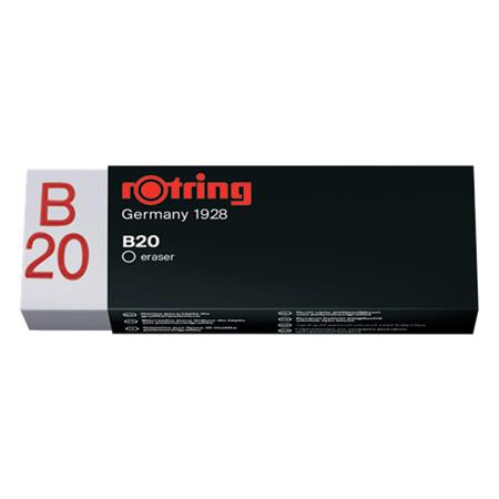 Radír, papírtokkal, ROTRING Rapid B20, fehér (TSR551120A)