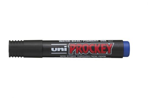 Jelölőmarker, vízbázisú, 1,2-1,8 mm, UNI Prockey PM-122, kék (TUPM122K)