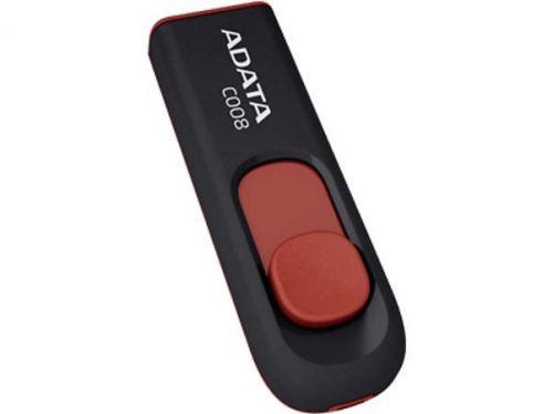 Pendrive, 16GB, USB 2.0, ADATA C008, fekete (UA16GC8B)