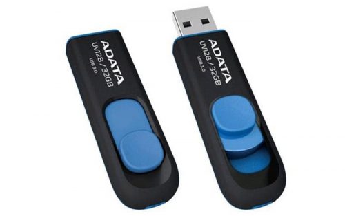 Pendrive, 32GB, USB 3.2 Gen1, ADATA UV128, fekete-kék (UA32G128B)