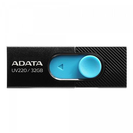 Pendrive, 32GB, USB 2.0, ADATA UV220, fekete (UA32G220B)