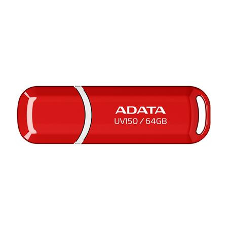 Pendrive, 64GB, USB 3.2 Gen1, ADATA UV150, piros (UA64G150R)