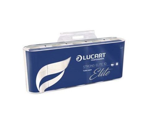 Toalettpapír, 4 rétegű, kistekercses, 10 tekercs, LUCART Strong Elite, fehér (UBC52)
