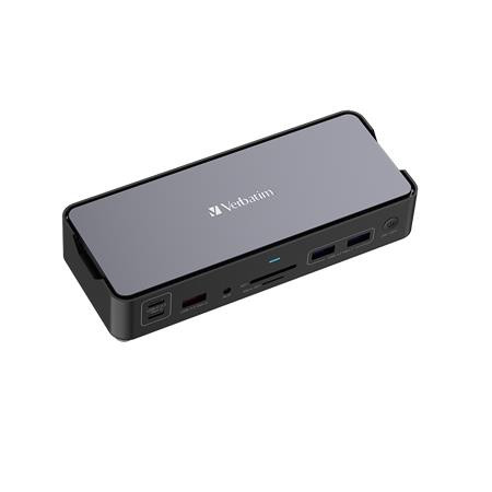 Dokkoló, 15 port, USB-C host, VERBATIM USB-C Pro CDS-15 (UDV32171)