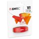 Pendrive, 16GB, USB 2.0, EMTEC C410 Color, piros (UE16GC)