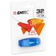 Pendrive, 32GB, USB 2.0, EMTEC C410 Color, kék (UE32GC)