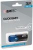 Pendrive, 32GB, USB 3.2, EMTEC B110 Click Easy, fekete-kék (UE32GE)