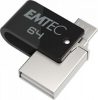 Pendrive, 64GB, USB 2.0, USB-A/microUSB, EMTEC T260B Mobile&Go (UE64GMD)