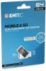 Pendrive, 64GB, USB 2.0, USB-A/microUSB, EMTEC T260B Mobile&Go (UE64GMD)