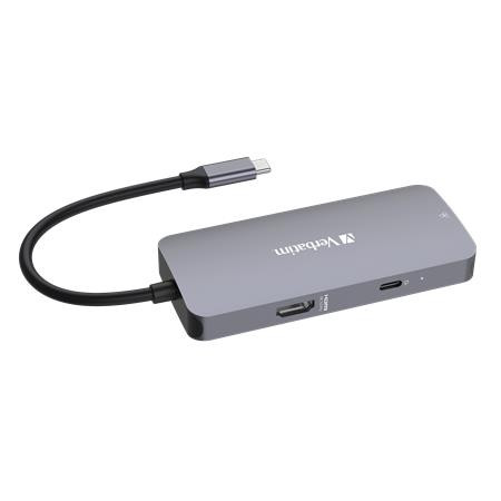 USB elosztó-HUB, USB-C PD/1xHDMI/1xRJ45/2xUSB-A 3.2 Gen1, VERBATIM (UHV32150)