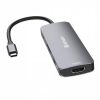 USB elosztó-HUB, USB-C PD/2xHDMI/3xUSB-A/SD/mSD, VERBATIM (UHV32151)