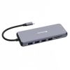 USB elosztó-HUB, USB-C PD/2xHDMI/VGA/LAN/3xUSB/USB-C/2xUSB 2.0/SD/mSD/3,5jack VERBATIM (UHV32154)