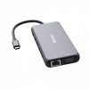 USB elosztó-HUB, USB-C PD/2xHDMI/VGA/LAN/3xUSB/USB-C/2xUSB 2.0/SD/mSD/3,5jack VERBATIM (UHV32154)