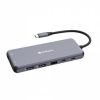 USB elosztó-HUB, USB-C PD/2xHDMI/VGA/LAN/3xUSB/USB-C/2xUSB 2.0/SD/mSD/3,5jack VERBATIM (UHV32154)