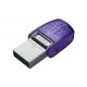 Pendrive, 128GB, USB 3.2, USB/USB-C, KINGSTON DT MicroDuo 3C (UK128MDC)