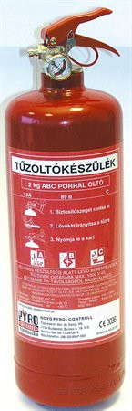 Tűzoltó készülék, ABC porral oltó, 2 kg (UT2)