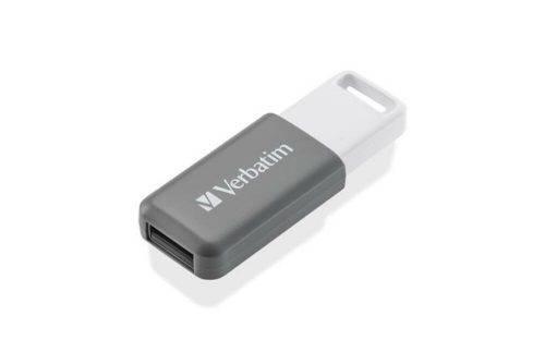 Pendrive, 128GB, USB 2.0, VERBATIM Databar, szürke (UV128GD)