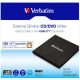 CD/DVD író, vékony, fém ház, USB 3.2 - USB-C, VERBATIM (V43886)