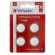 Gombelem, CR2032, 4 db, VERBATIM Premium (VECR20324)