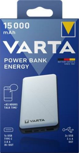 Hordozható akkumulátor, 15000 mAh, VARTA (VHAK15)