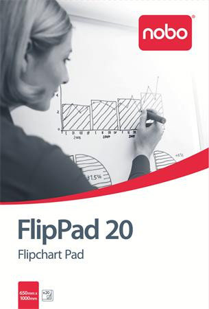 Flipchart papír, 650X955mm, 20 lap, NOBO (VN1631)