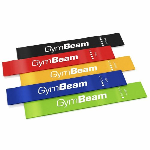 5 db különböző ellenállású gumiszalag - GymBeam